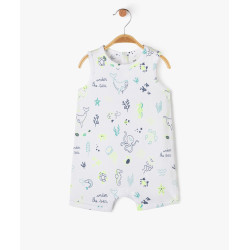 Combishort en coton avec motifs marins bÃ©bÃ© garÃ§on