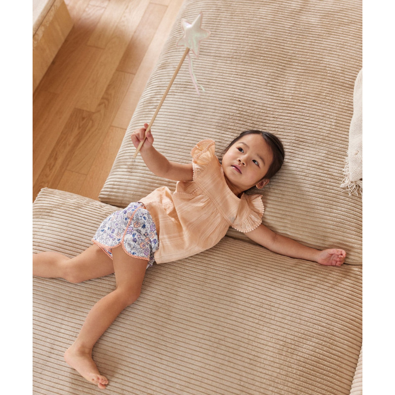Blouse manches courtes à volants bébé fille - LuluCastagnette Blouse manches courtes à volants bébé fille - LuluCastagnette