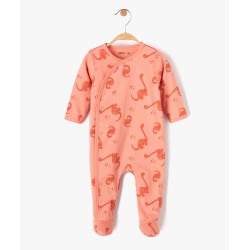 Pyjama dors bien bÃ©bÃ© garÃ§on en jersey ouverture devant motif dinosaures