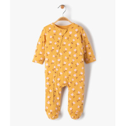 Pyjama bÃ©bÃ© en coton Ã  zip ventral et motif fleuri