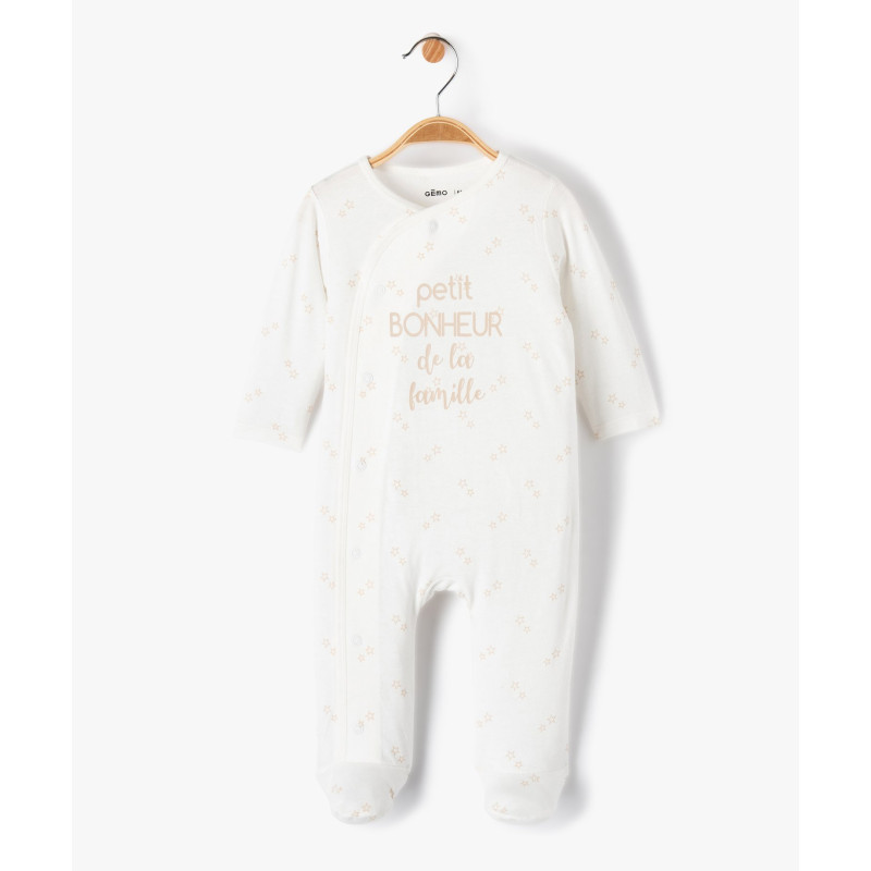 Pyjama bébé à ouverture croisée imprimé étoiles