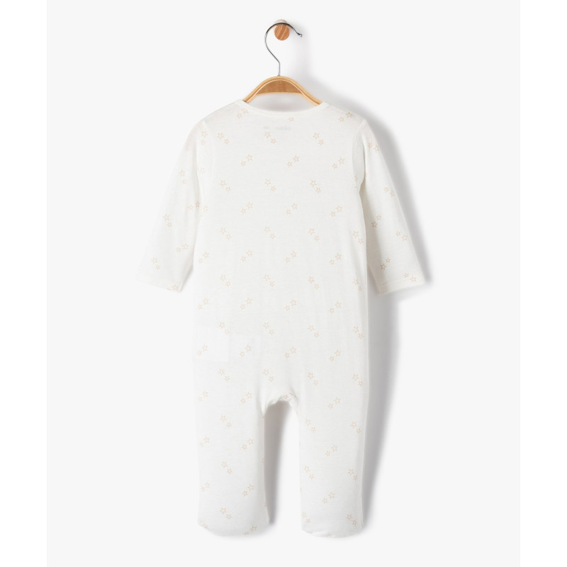 Pyjama bébé à ouverture croisée imprimé étoiles