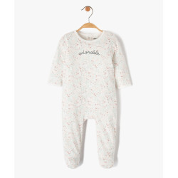 Pyjama bÃ©bÃ© imprimÃ© avec inscription sur le buste