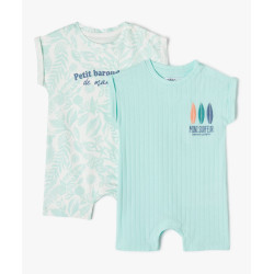 Combishort à motif estival bébé garçon (lot de 2)