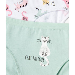 Culottes à motifs chats fille (lot de 3)