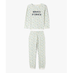 Pyjama en coton 2 piÃ¨ces imprimÃ©es fille