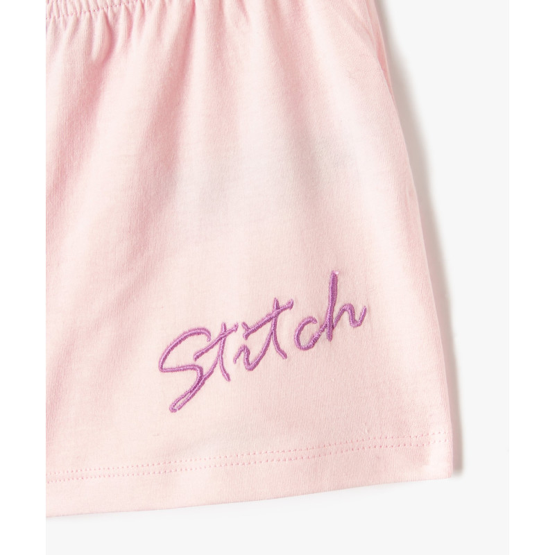 Pyjashort à motif Stitch et Angel fille - Disney