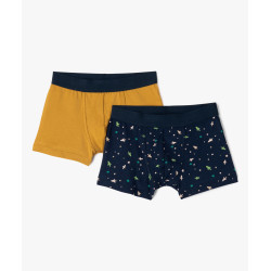 Boxers en coton stretch avec motifs étoiles garçon (lot de 2)