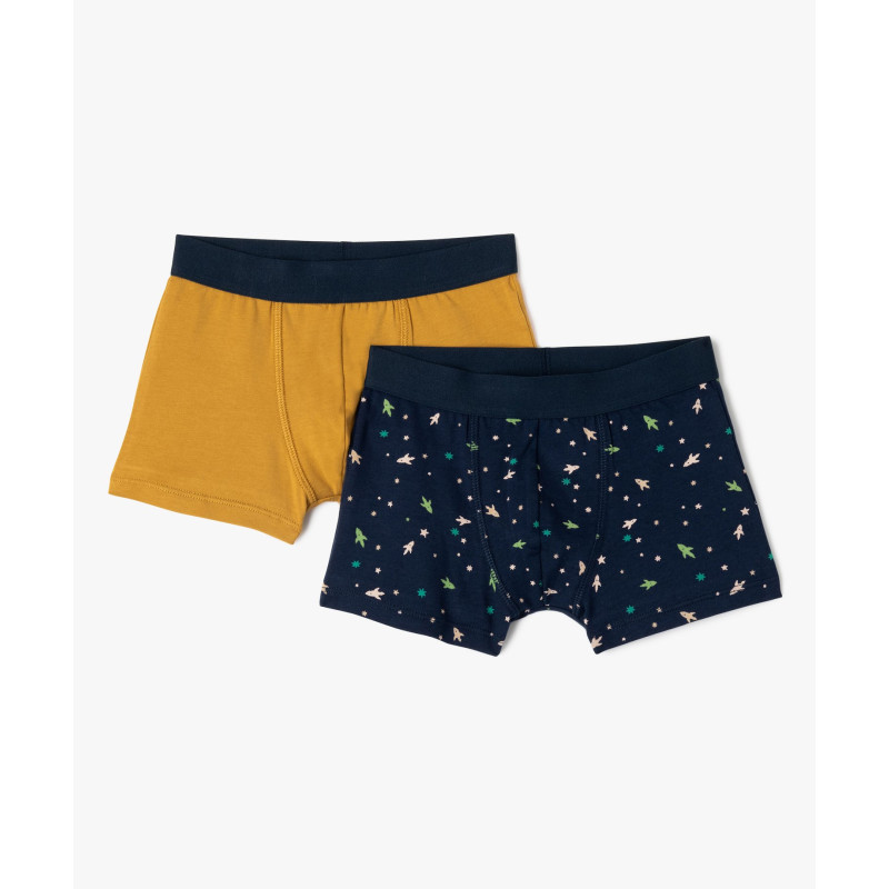 Boxers en coton stretch avec motifs étoiles garçon (lot de 2)