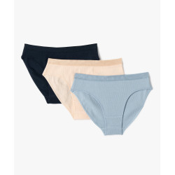 Culottes unies avec ceinture satinée fille (lot de 3)