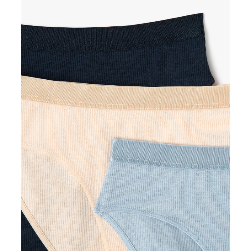 Culottes unies avec ceinture satinée fille (lot de 3)