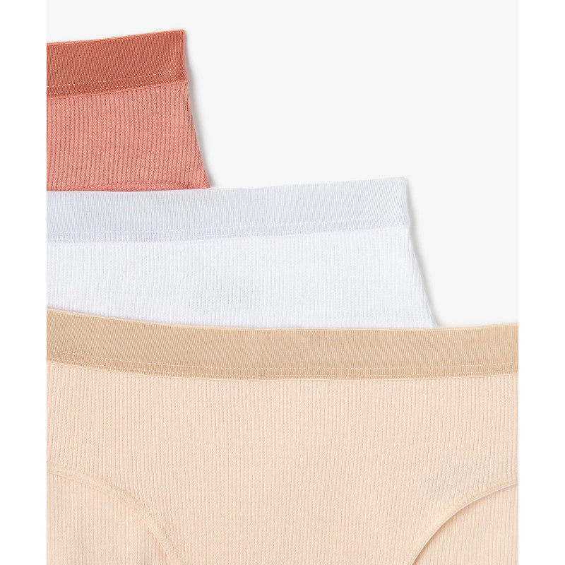 Culottes unies avec ceinture satinée fille (lot de 3)