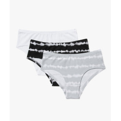 Shorty coton stretch tie and dye fille (lot de 3)