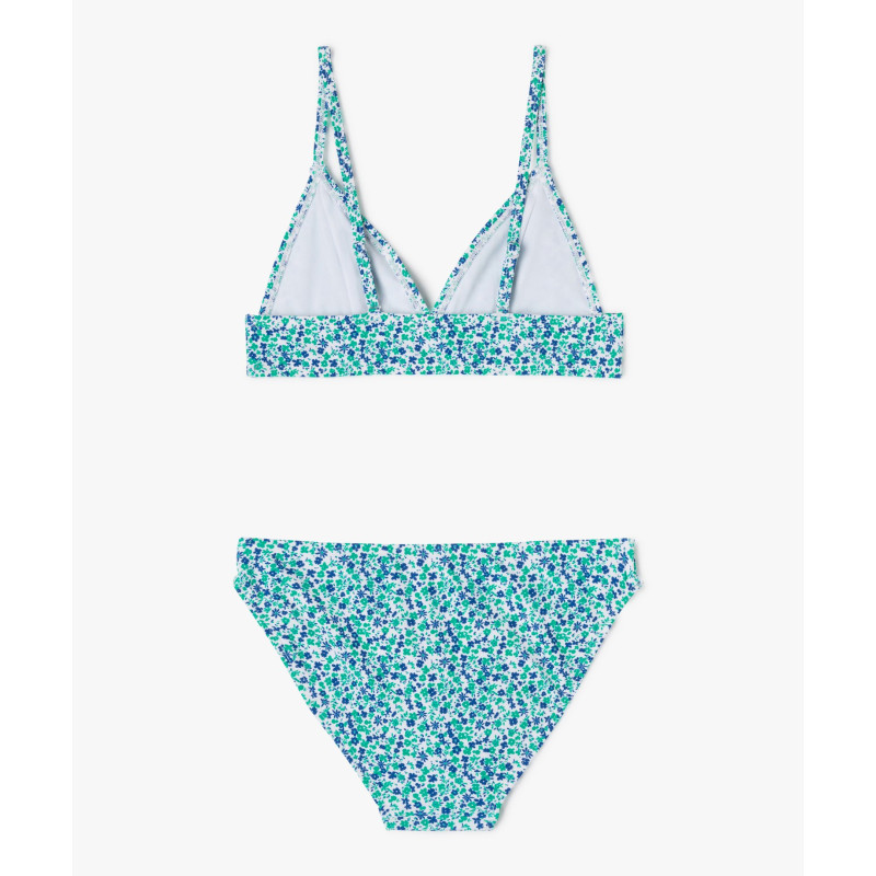 Maillot de bain 2 pièces à motifs fleuris fille