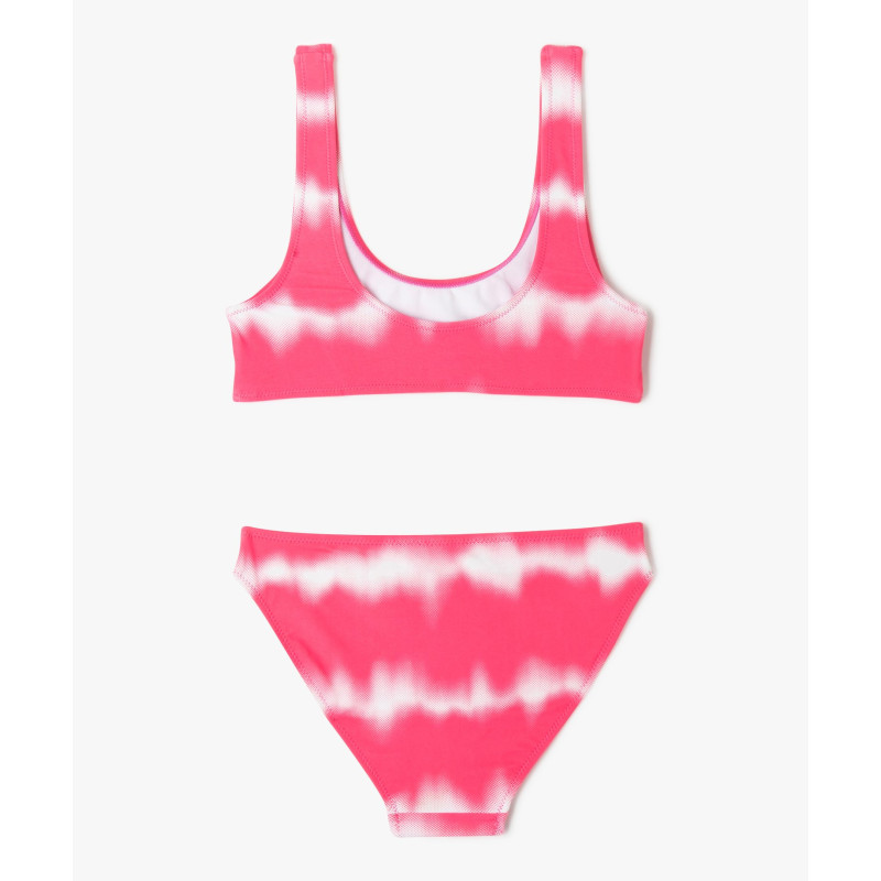 Maillot de bain 2 pièces fluo fille