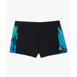 Maillot de bain boxer avec motifs palmiers sur les côtés garçon