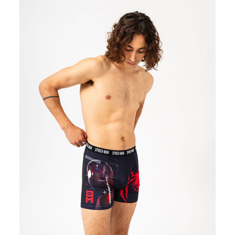 Boxer homme microfibre imprimé Spiderman - Freegun