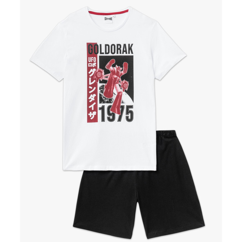 Pyjashort en coton imprimé homme - Goldorak