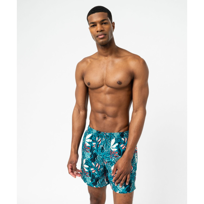 Short de bain imprimé tropical homme