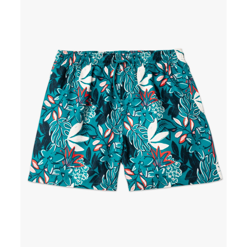 Short de bain imprimé tropical homme