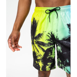 Short de surf imprimé palmiers homme