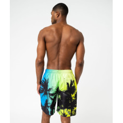 Short de surf imprimé palmiers homme