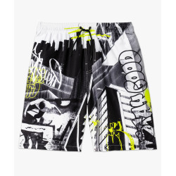 Short de surf imprimé graffiti homme