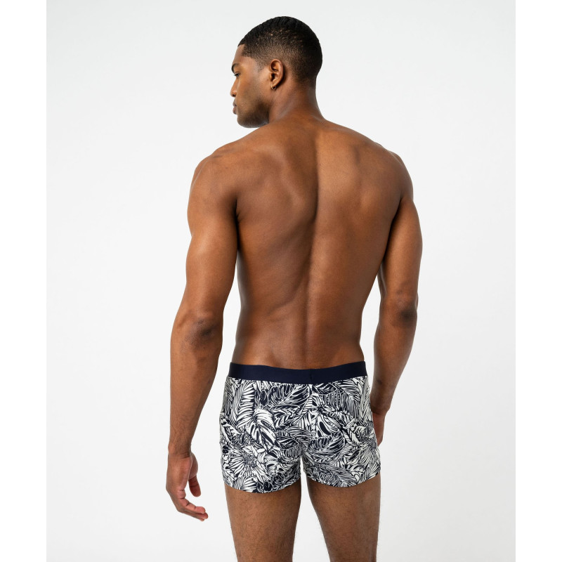 Maillot de bain boxer imprimé tropical homme