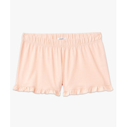 Short de pyjama avec finitions froncées femme Short de pyjama avec finitions froncées femme