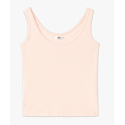 Débardeur lingerie en maille côtelée femme