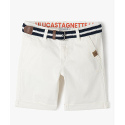 Bermuda chino avec ceinture tressée garçon - LuluCastagnette