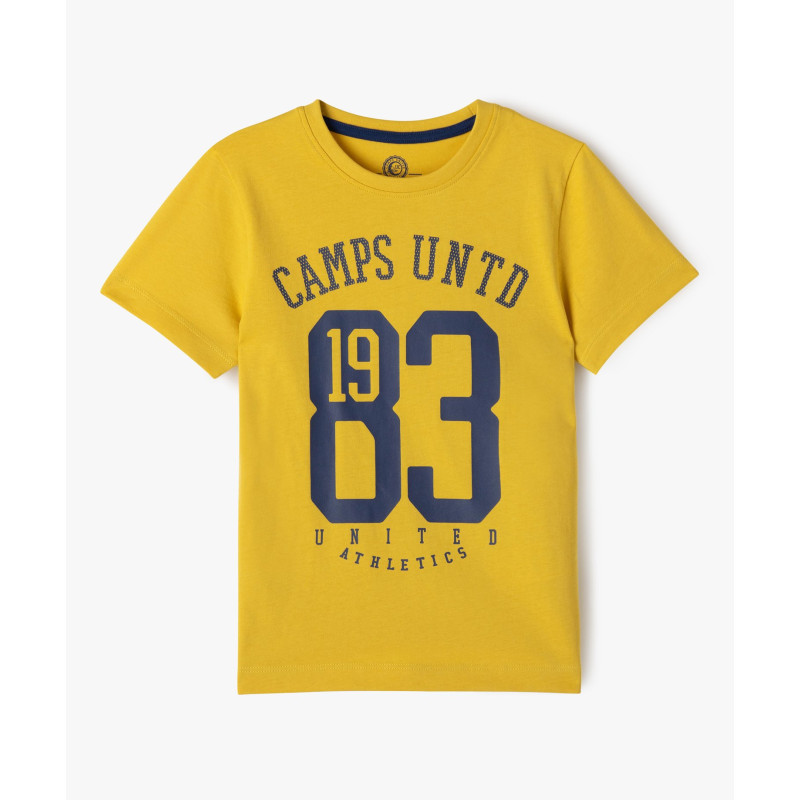 Tee-shirt manches courtes en coton imprimé garçon - Camps United