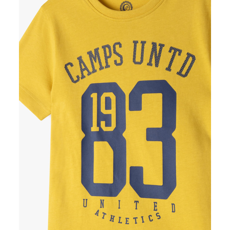 Tee-shirt manches courtes en coton imprimé garçon - Camps United