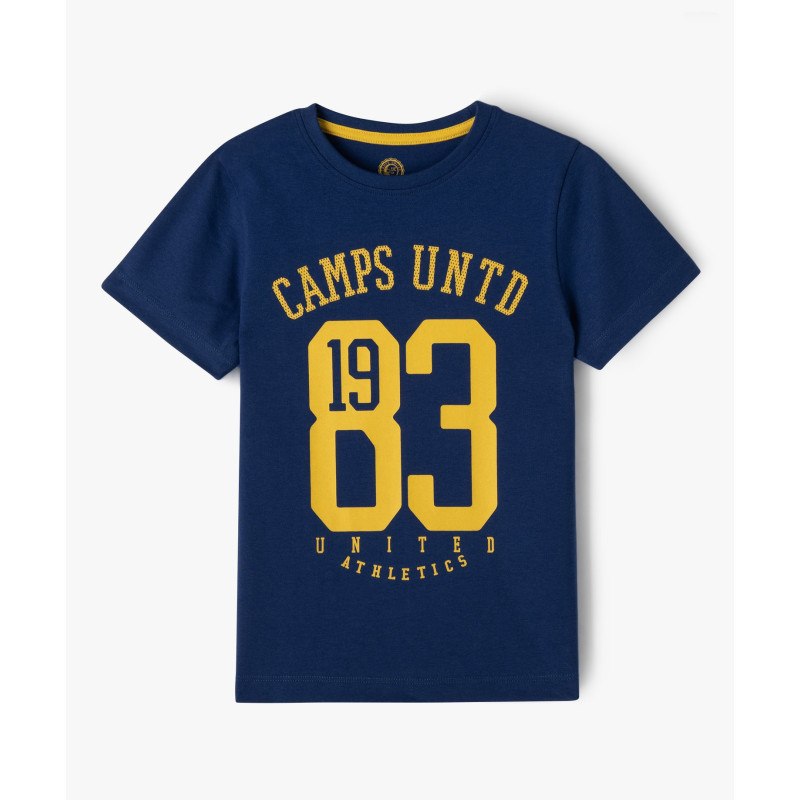 Tee-shirt manches courtes en coton imprimé garçon - Camps United