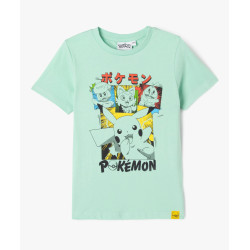 Tee-shirt manches courtes imprimé devant et dos garçon - Pokémon