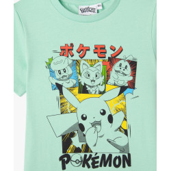 Tee-shirt manches courtes imprimé devant et dos garçon - Pokémon