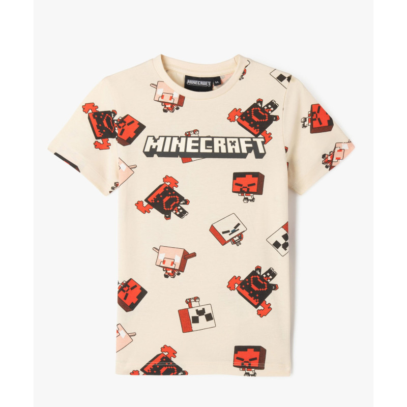 Tee-shirt manches courtes imprimé garçon - Minecraft