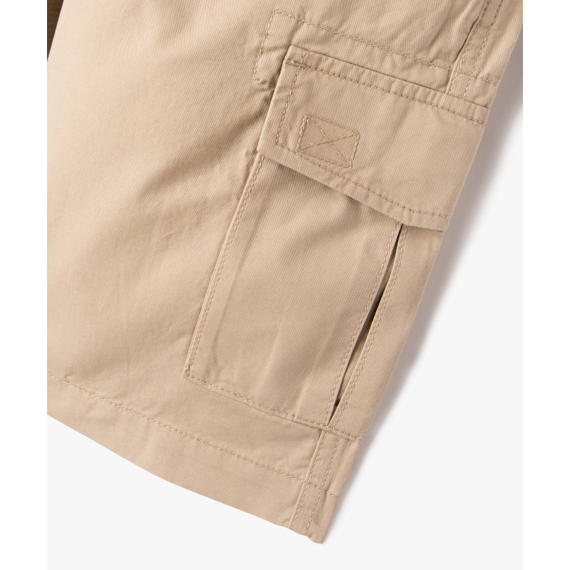 Bermuda cargo en twill uni coupe Regular garçon