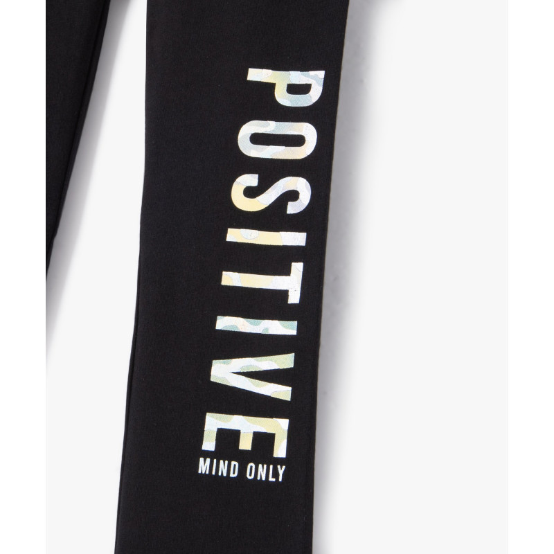 Legging long en coton stretch imprimé fille