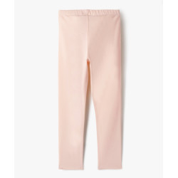 Legging long uni résistant en coton stretch fille