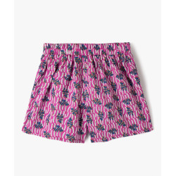 Short large en viscose imprimée et fluide fille