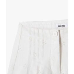 Short ample en broderie anglaise fille Short ample en broderie anglaise fille
