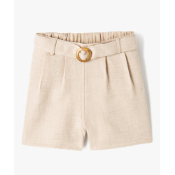 Short ample avec ceinture à boucle fille