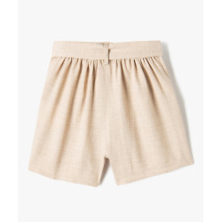 Short ample avec ceinture à boucle fille