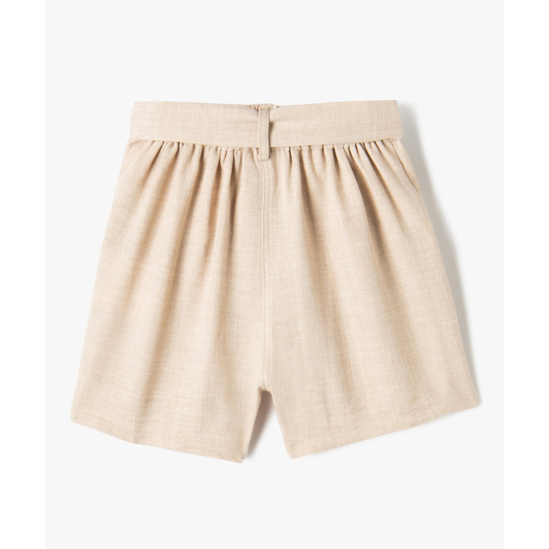 Short ample avec ceinture à boucle fille