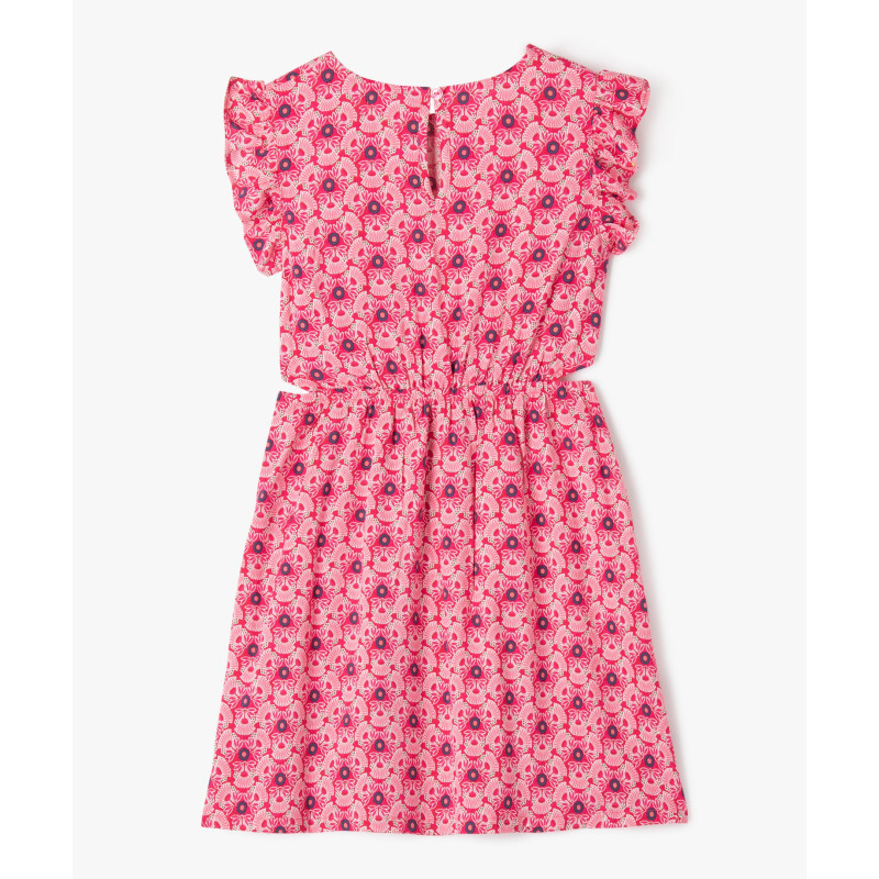 Robe sans manches en viscose fluide imprimée fille