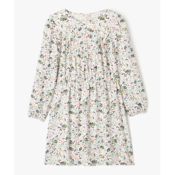 Robe manches longues fluide Ã  fleurs fille - LuluCastagnette