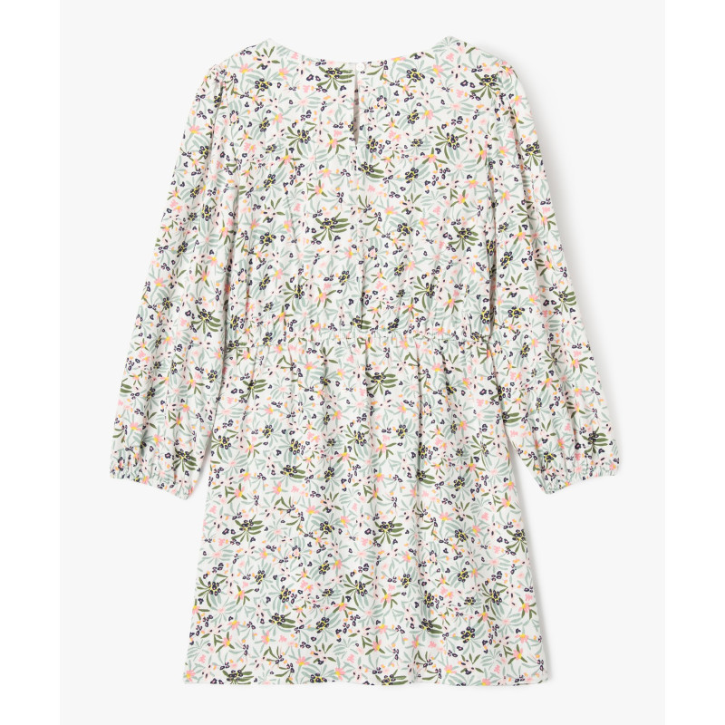 Robe manches longues fluide à fleurs fille - LuluCastagnette