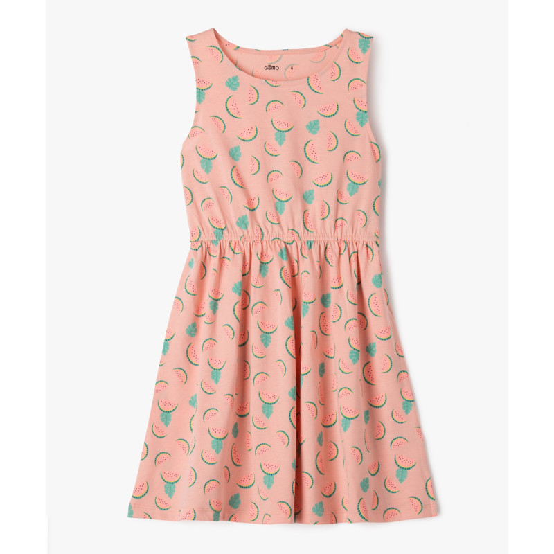 Robe sans manches à motifs fleuris fille