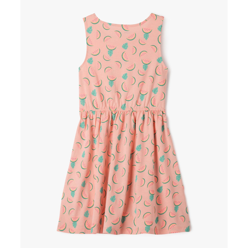 Robe sans manches à motifs fleuris fille